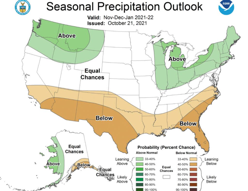 Seasonal Precipitation Outlook (Nov-Jan)