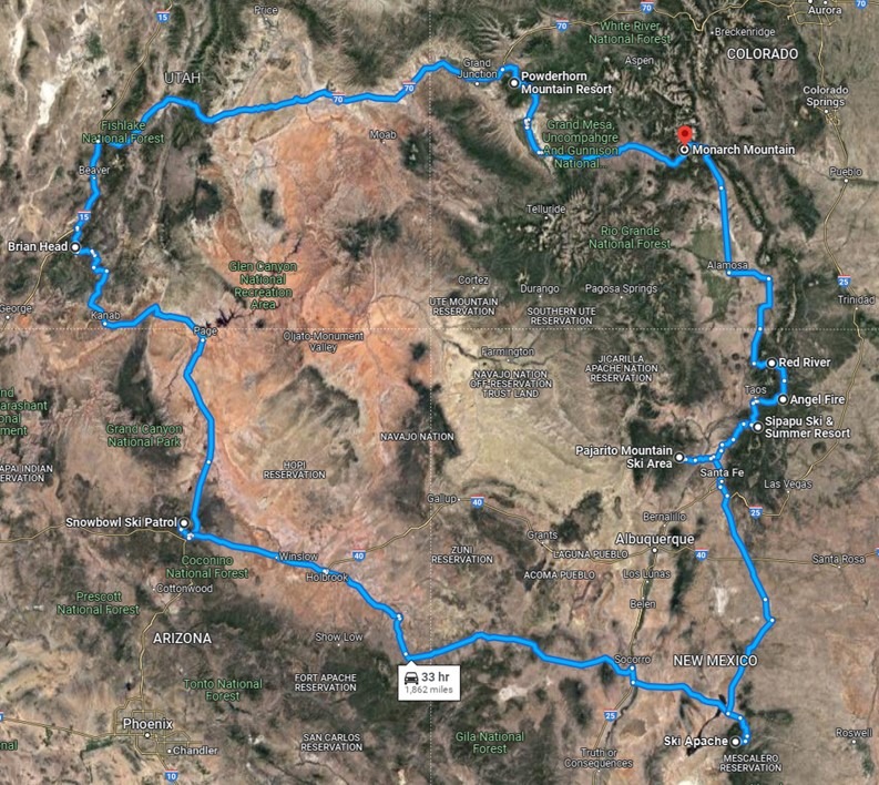 Desert Loop Map
